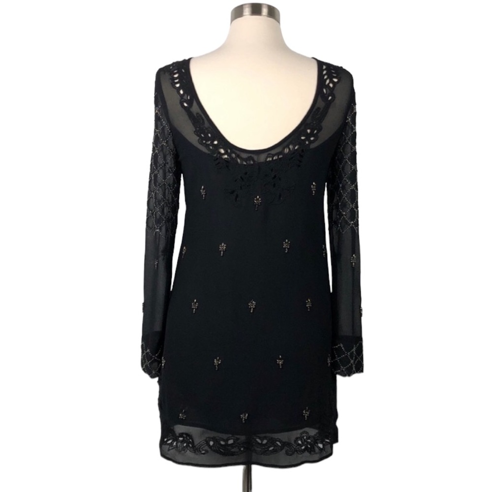 Free People Beaded Black Embroidered Dress - Picture 3 of 16